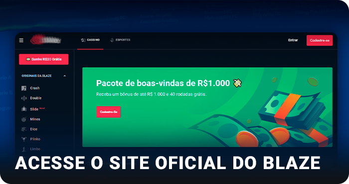 Visite a página inicial do site da Betano