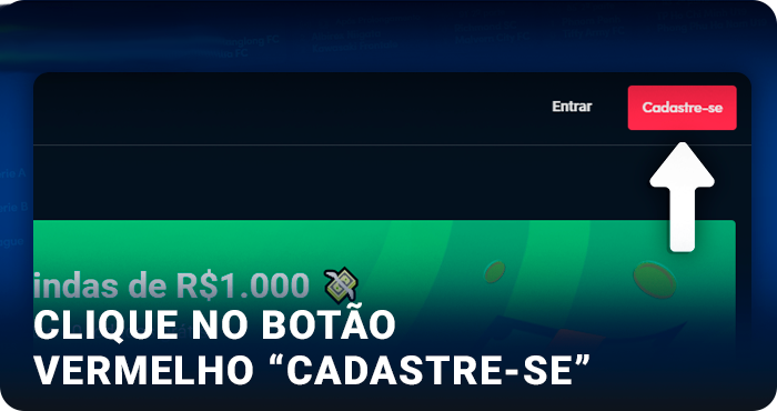 Clique e registre uma conta no site do Betano